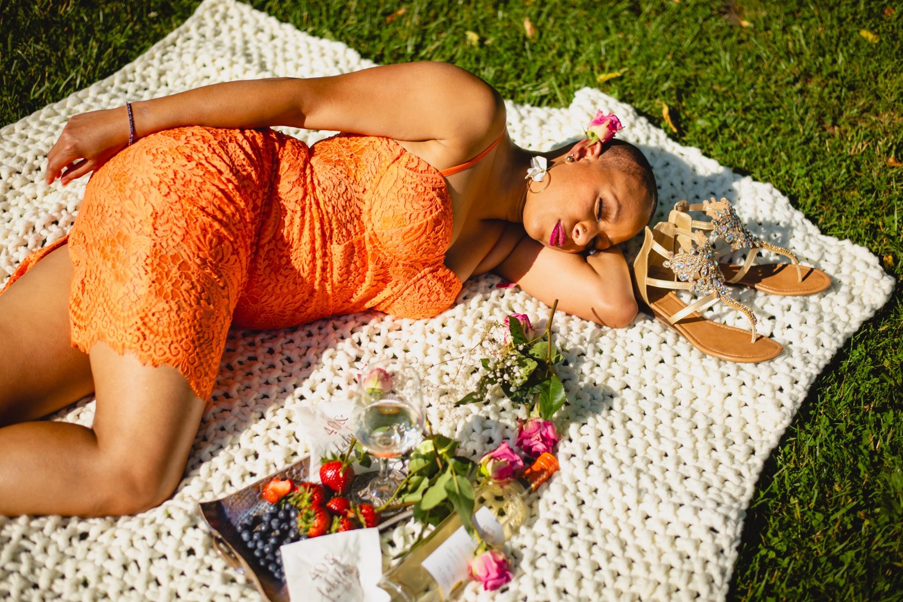Creative outdoor portrait