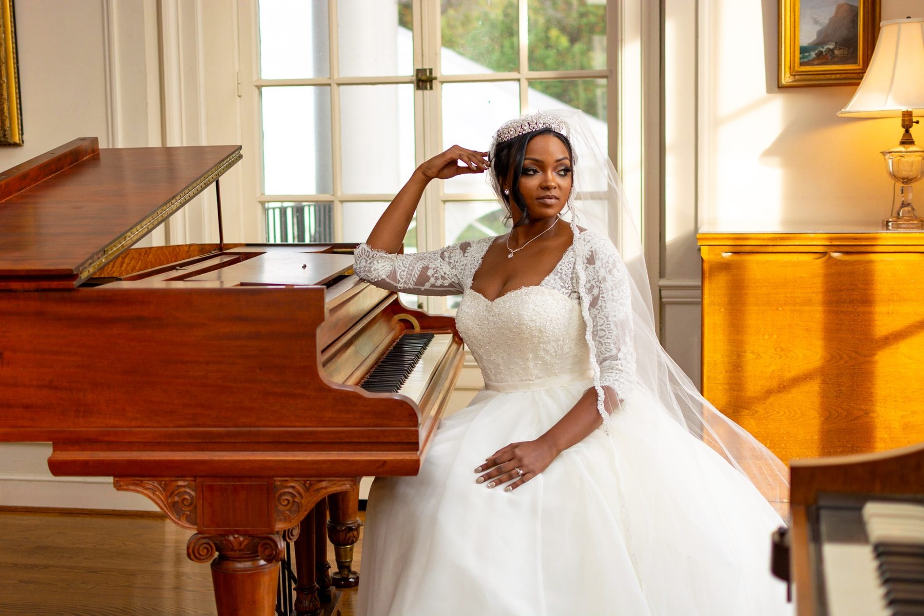 Bride at the piano